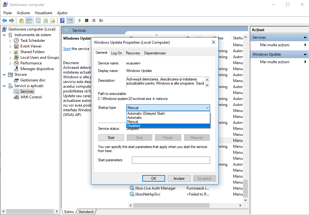 Windows-Update-dezactivare